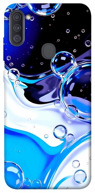 Чехол itsPrint Blue Bubbles для Samsung Galaxy A11, паттерн, купить оптом с доставкой