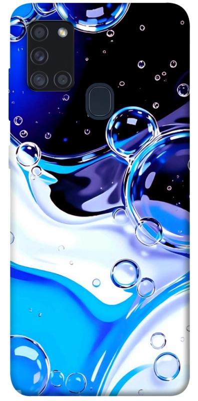 Чехол itsPrint Blue Bubbles для Samsung Galaxy A21s, паттерн, купить оптом с доставкой