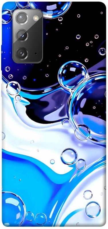Чехол itsPrint Blue Bubbles для Samsung Galaxy Note 20, паттерн, купить оптом с доставкой