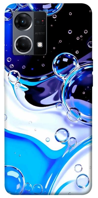 Чехол itsPrint Blue Bubbles для Oppo Reno 7 4G, паттерн, купить оптом с доставкой