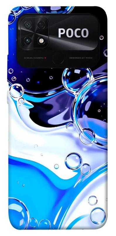 Чехол itsPrint Blue Bubbles для Xiaomi Poco C40, паттерн, купить оптом с доставкой