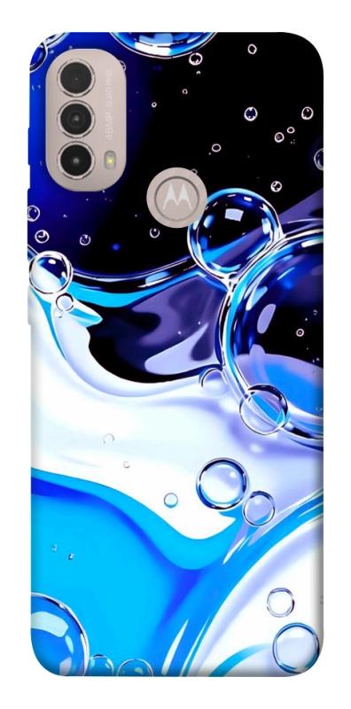 Чехол itsPrint Blue Bubbles для Motorola Moto E40, паттерн, купить оптом с доставкой