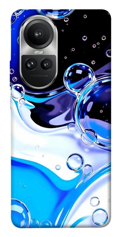Чехол itsPrint Blue Bubbles для Oppo Reno 10, паттерн, купить оптом с доставкой