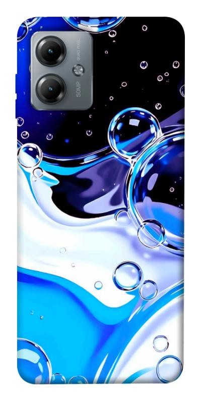 Чехол itsPrint Blue Bubbles для Motorola Moto G14, паттерн, купить оптом с доставкой