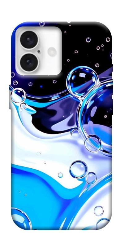 Чехол itsPrint Blue Bubbles для Apple iPhone 16 (6.1"), паттерн, купить оптом с доставкой