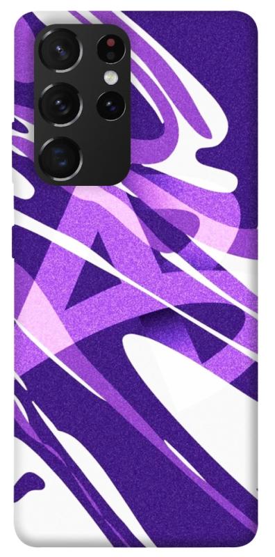 Чехол itsPrint Purple Abstract для Samsung Galaxy S21 Ultra, паттерн, купить оптом с доставкой