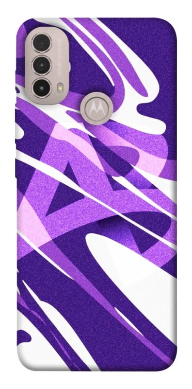 Чехол itsPrint Purple Abstract для Motorola Moto E40, паттерн, купить оптом с доставкой