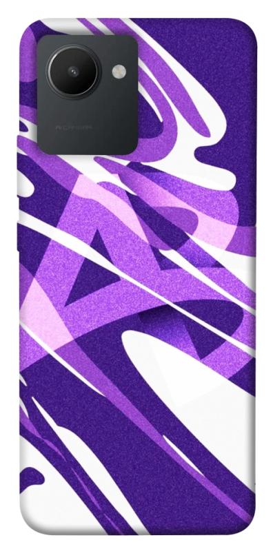 Чехол itsPrint Purple Abstract для Realme C30, паттерн, купить оптом с доставкой
