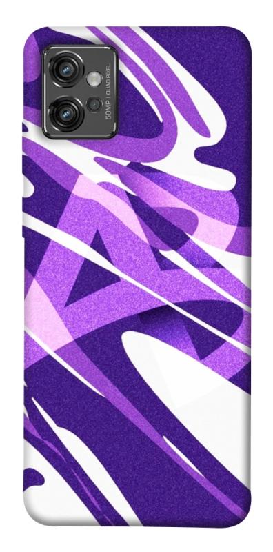 Чехол itsPrint Purple Abstract для Motorola Moto G32, паттерн, купить оптом с доставкой