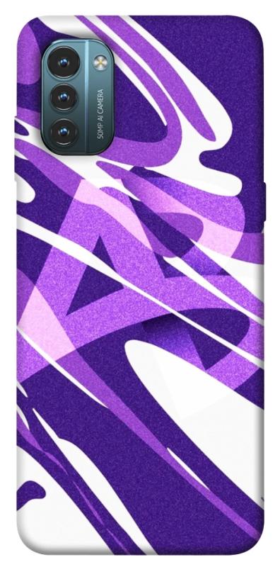 Чехол itsPrint Purple Abstract для Nokia G21, паттерн, купить оптом с доставкой