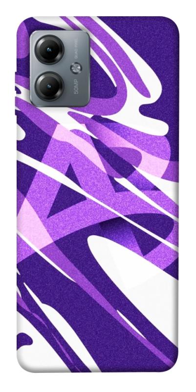 Чехол itsPrint Purple Abstract для Motorola Moto G14, паттерн, купить оптом с доставкой