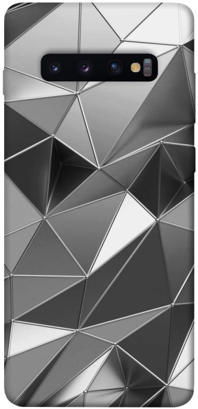 Чехол itsPrint Silver для Samsung Galaxy S10+, паттерн, купить оптом с доставкой