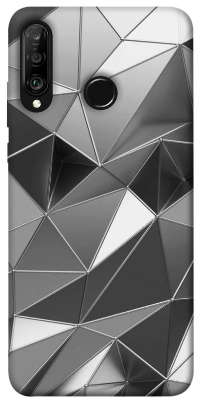 Чехол itsPrint Silver для Huawei P30 lite, паттерн, купить оптом с доставкой