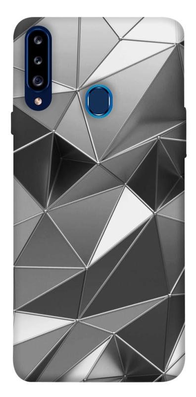 Чехол itsPrint Silver для Samsung Galaxy A20s, паттерн, купить оптом с доставкой