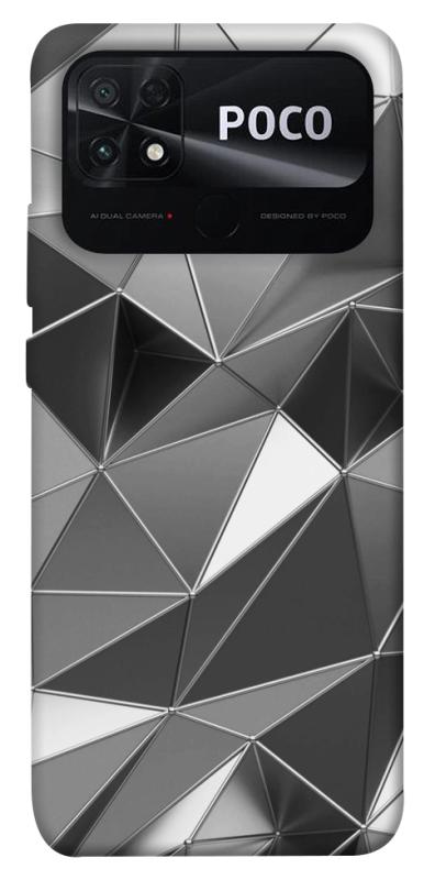 Чехол itsPrint Silver для Xiaomi Poco C40, паттерн, купить оптом с доставкой