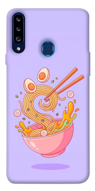 Чехол itsPrint Cartoon noodles для Samsung Galaxy A20s, еда, купить оптом с доставкой