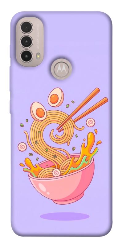 Чехол itsPrint Cartoon noodles для Motorola Moto E40, еда, купить оптом с доставкой