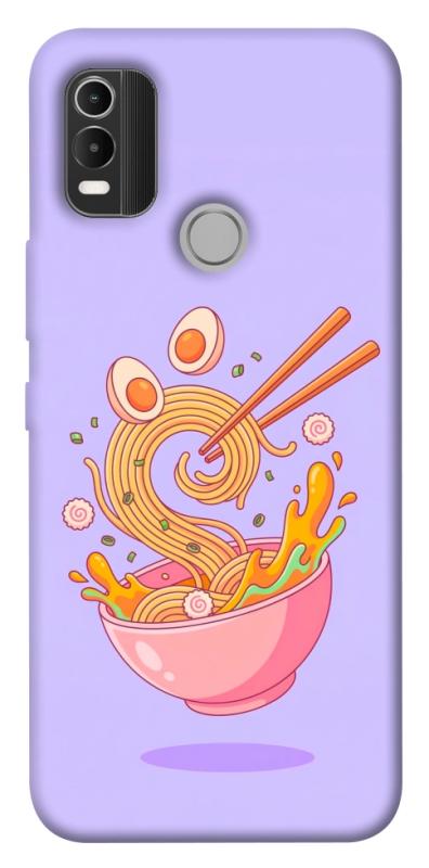 Чехол itsPrint Cartoon noodles для Nokia C21 Plus, еда, купить оптом с доставкой