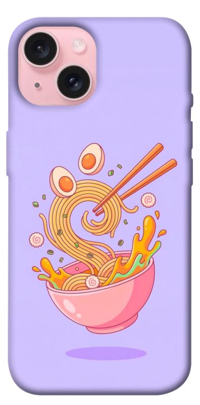 Чехол itsPrint Cartoon noodles для Apple iPhone 15 (6.1"), еда, купить оптом с доставкой