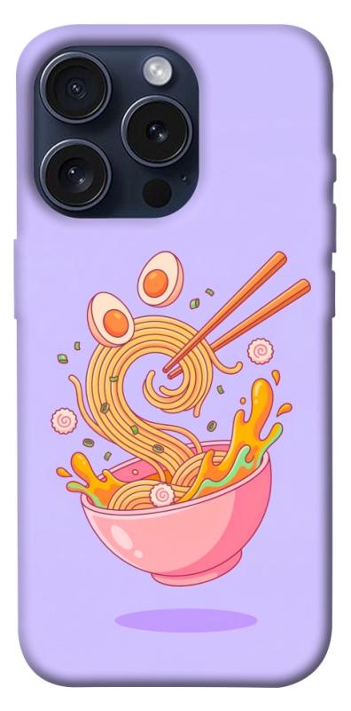 Чехол itsPrint Cartoon noodles для Apple iPhone 15 Pro (6.1"), еда, купить оптом с доставкой