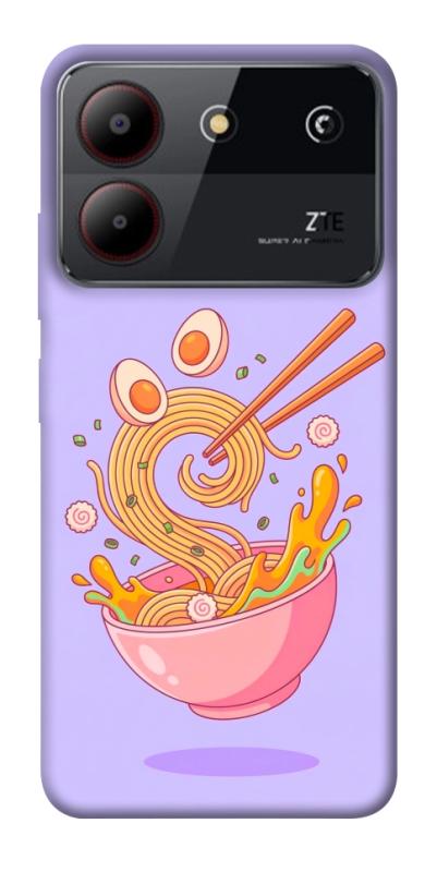 Чехол itsPrint Cartoon noodles для ZTE Blade A54 4G, еда, купить оптом с доставкой