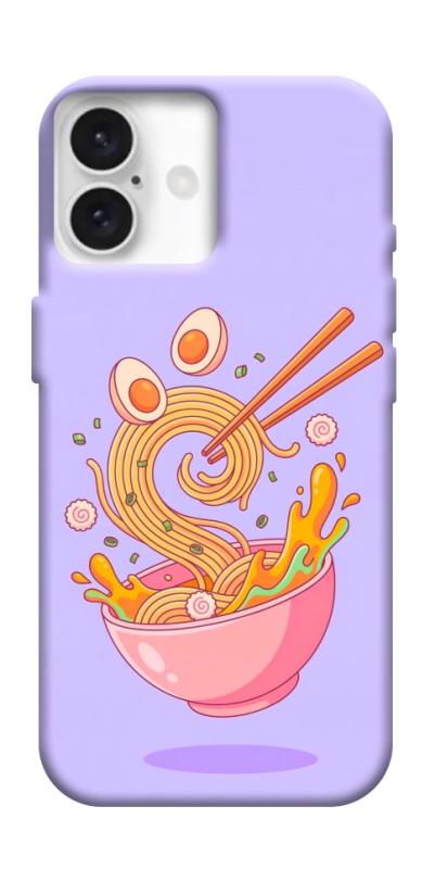 Чехол itsPrint Cartoon noodles для Apple iPhone 16 (6.1"), еда, купить оптом с доставкой