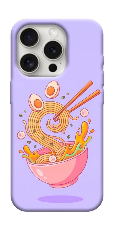 Чехол itsPrint Cartoon noodles для Apple iPhone 16 Pro (6.3"), еда, купить оптом с доставкой