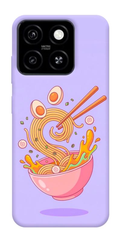 Чехол itsPrint Cartoon noodles для ZTE Blade A55 4G, еда, купить оптом с доставкой