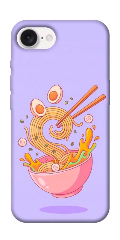 Чехол itsPrint Cartoon noodles для Apple iPhone 16e (6.1"), еда, купить оптом с доставкой