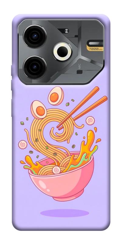 Чехол itsPrint Cartoon noodles для TECNO Pova 6 Neo (LI6), еда, купить оптом с доставкой