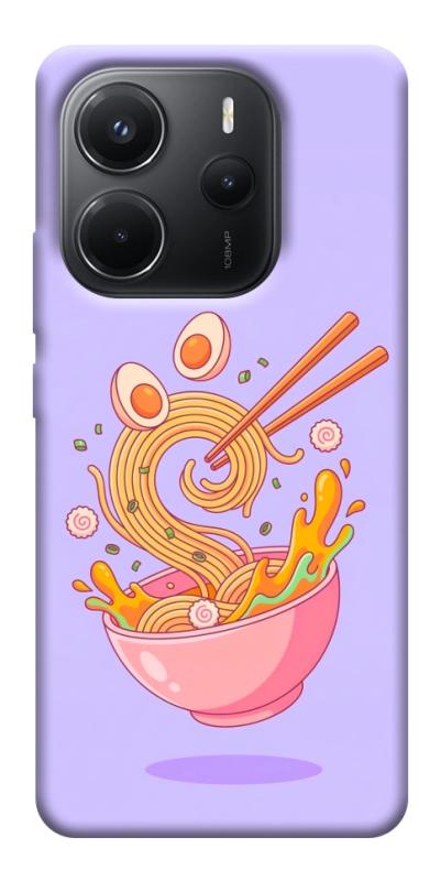 Чехол itsPrint Cartoon noodles для Xiaomi Redmi Note 14 4G (Europe version), еда, купить оптом с доставкой