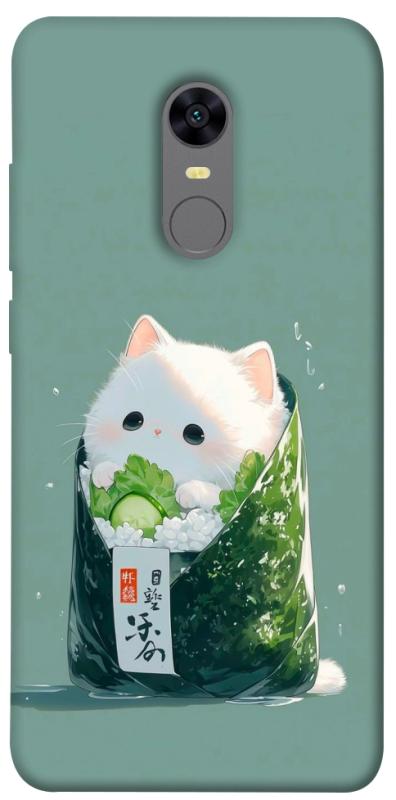 Чехол itsPrint Cat onigiri для Xiaomi Redmi 5 Plus / Redmi Note 5 (Single Camera), еда, купить оптом с доставкой