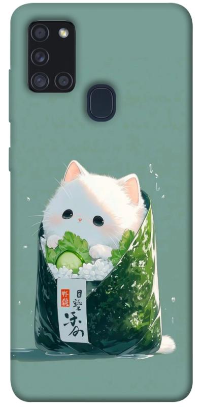 Чехол itsPrint Cat onigiri для Samsung Galaxy A21s, еда, купить оптом с доставкой