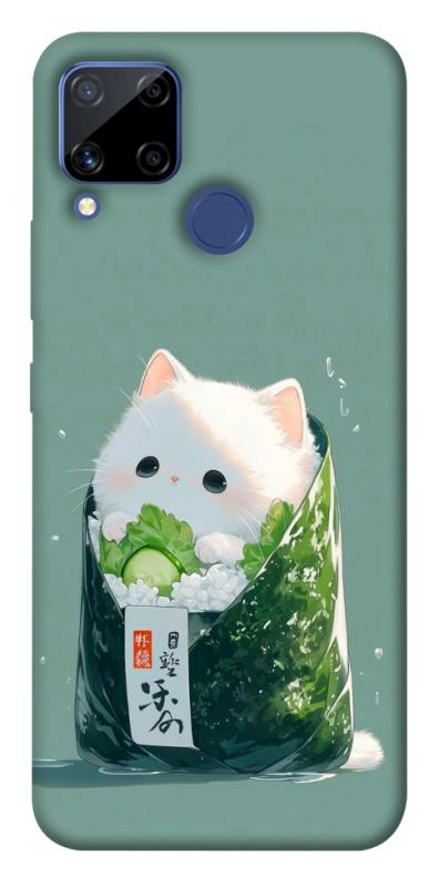 Чехол itsPrint Cat onigiri для Realme C15, еда, купить оптом с доставкой