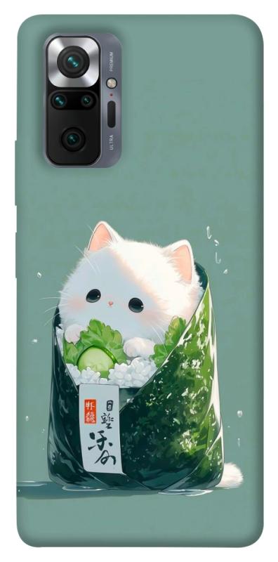 Чехол itsPrint Cat onigiri для Xiaomi Redmi Note 10 Pro, еда, купить оптом с доставкой