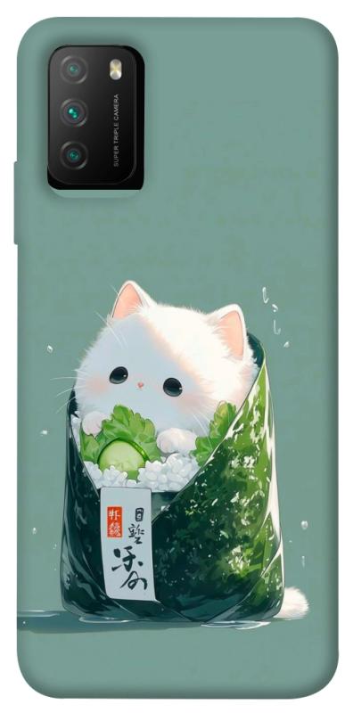 Чехол itsPrint Cat onigiri для Xiaomi Poco M3, еда, купить оптом с доставкой