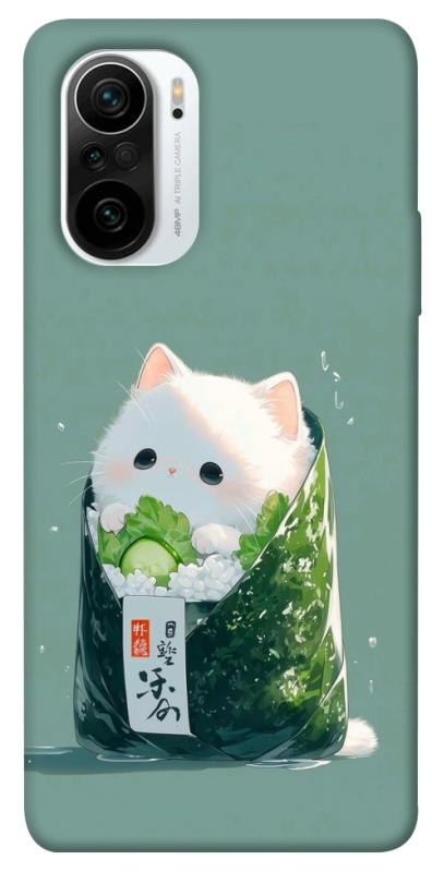 Чехол itsPrint Cat onigiri для Xiaomi Redmi K40 / K40 Pro / K40 Pro+ / Poco F3, еда, купить оптом с доставкой