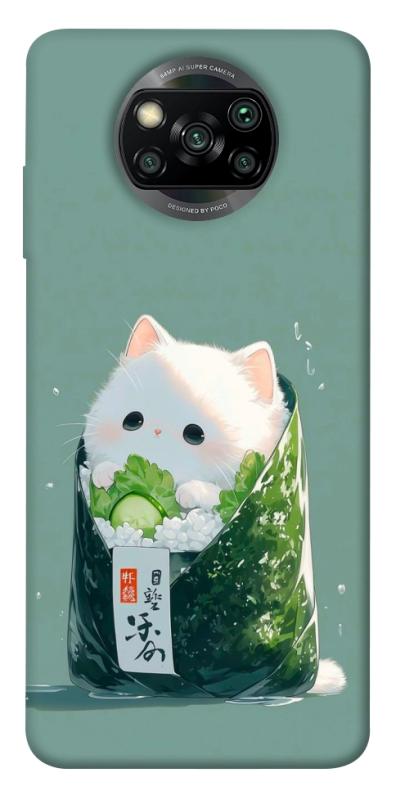 Чехол itsPrint Cat onigiri для Xiaomi Poco X3 NFC / Poco X3 Pro, еда, купить оптом с доставкой