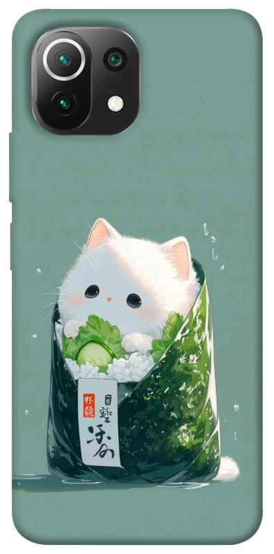 Чехол itsPrint Cat onigiri для Xiaomi Mi 11 Lite, еда, купить оптом с доставкой