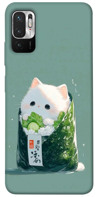Чехол itsPrint Cat onigiri для Xiaomi Redmi Note 10 5G, еда, купить оптом с доставкой