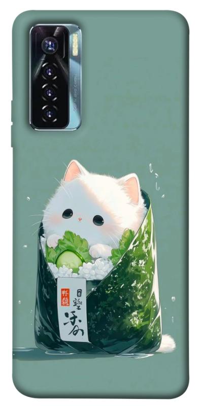 Чехол itsPrint Cat onigiri для TECNO Camon 17 Pro, еда, купить оптом с доставкой