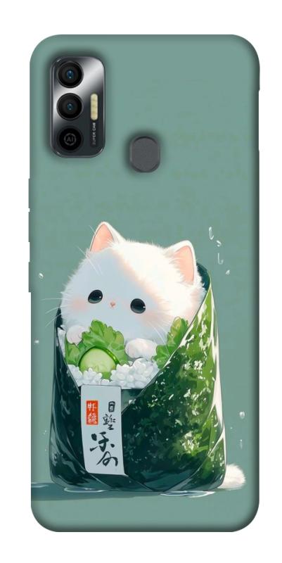 Чехол itsPrint Cat onigiri для TECNO Spark 7, еда, купить оптом с доставкой