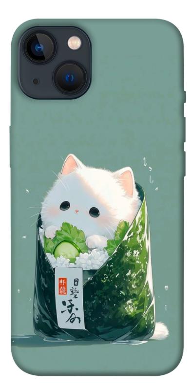 Чехол itsPrint Cat onigiri для Apple iPhone 13 (6.1"), еда, купить оптом с доставкой