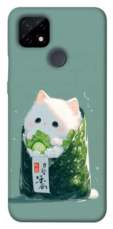 Чехол itsPrint Cat onigiri для Realme C21, еда, купить оптом с доставкой