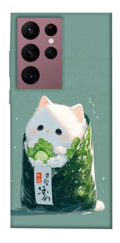 Чехол itsPrint Cat onigiri для Samsung Galaxy S22 Ultra, еда, купить оптом с доставкой