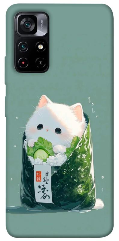 Чехол itsPrint Cat onigiri для Xiaomi Poco M4 Pro 5G, еда, купить оптом с доставкой