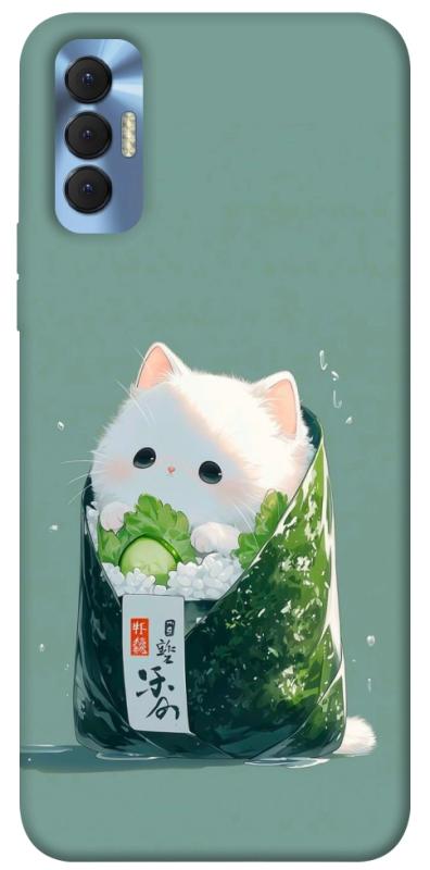 Чехол itsPrint Cat onigiri для TECNO Spark 8P, еда, купить оптом с доставкой