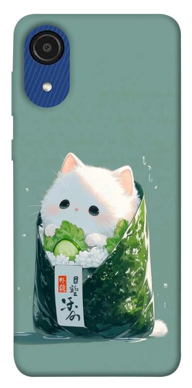 Чехол itsPrint Cat onigiri для Samsung Galaxy A03 Core, еда, купить оптом с доставкой
