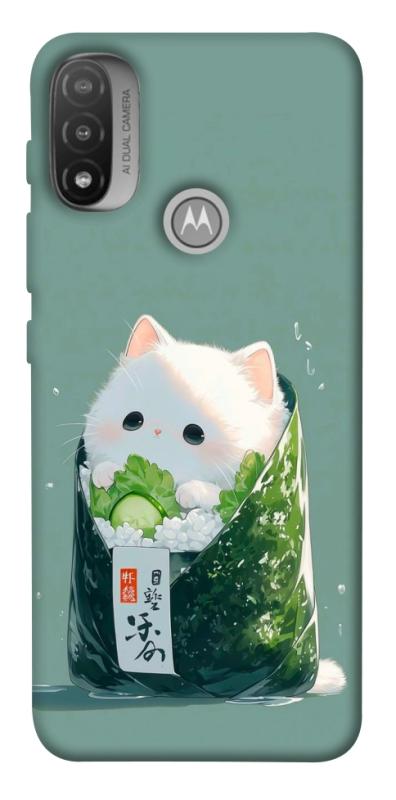 Чехол itsPrint Cat onigiri для Motorola Moto E20, еда, купить оптом с доставкой