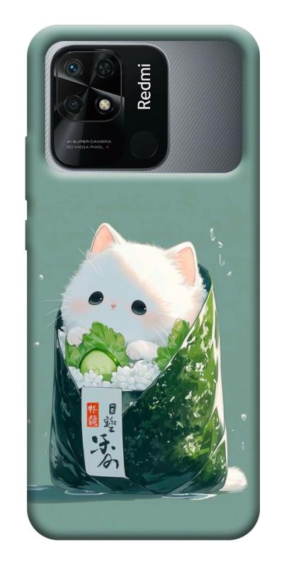 Чехол itsPrint Cat onigiri для Xiaomi Redmi 10C, еда, купить оптом с доставкой